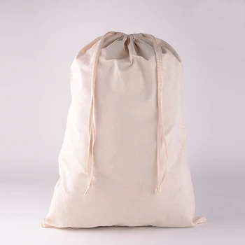 High Quality Natural Color Large Cotton Or Canvas Drawstring Hotel High Quality Natural Color Large Cotton