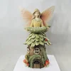 Polyresin Fairy Lights Garden House Statue Outdoor