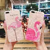 Glitter Phone Case For iPhone 8 7 6 Plus Flamingo Shell Cases For iPhone On X 8 7 6 6S Plus Soft TPU Silicone Back Cover