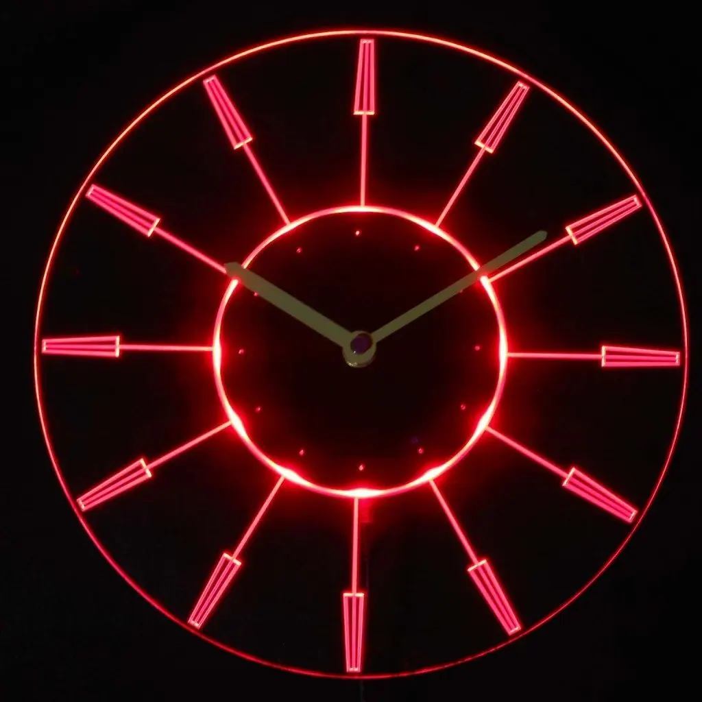 неоновые часы настенные. часы неон. неоновый циферблат. часы неон. неоновый циферблат.