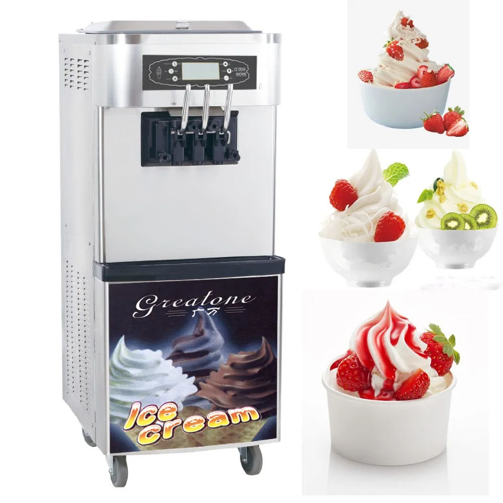 Commercial Vertical 3 Flavor Soft Serve Ice Cream Machine Factory Price