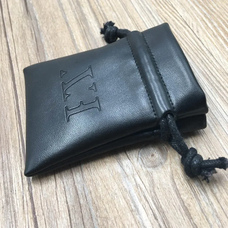 Custom Faux Black Pu Leather Pouch,Leather Pouch Bag - Buy Leather ...