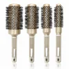 Salon Ceramic Nylon Round Golden Hair Brush Professional Barber Hairbrush