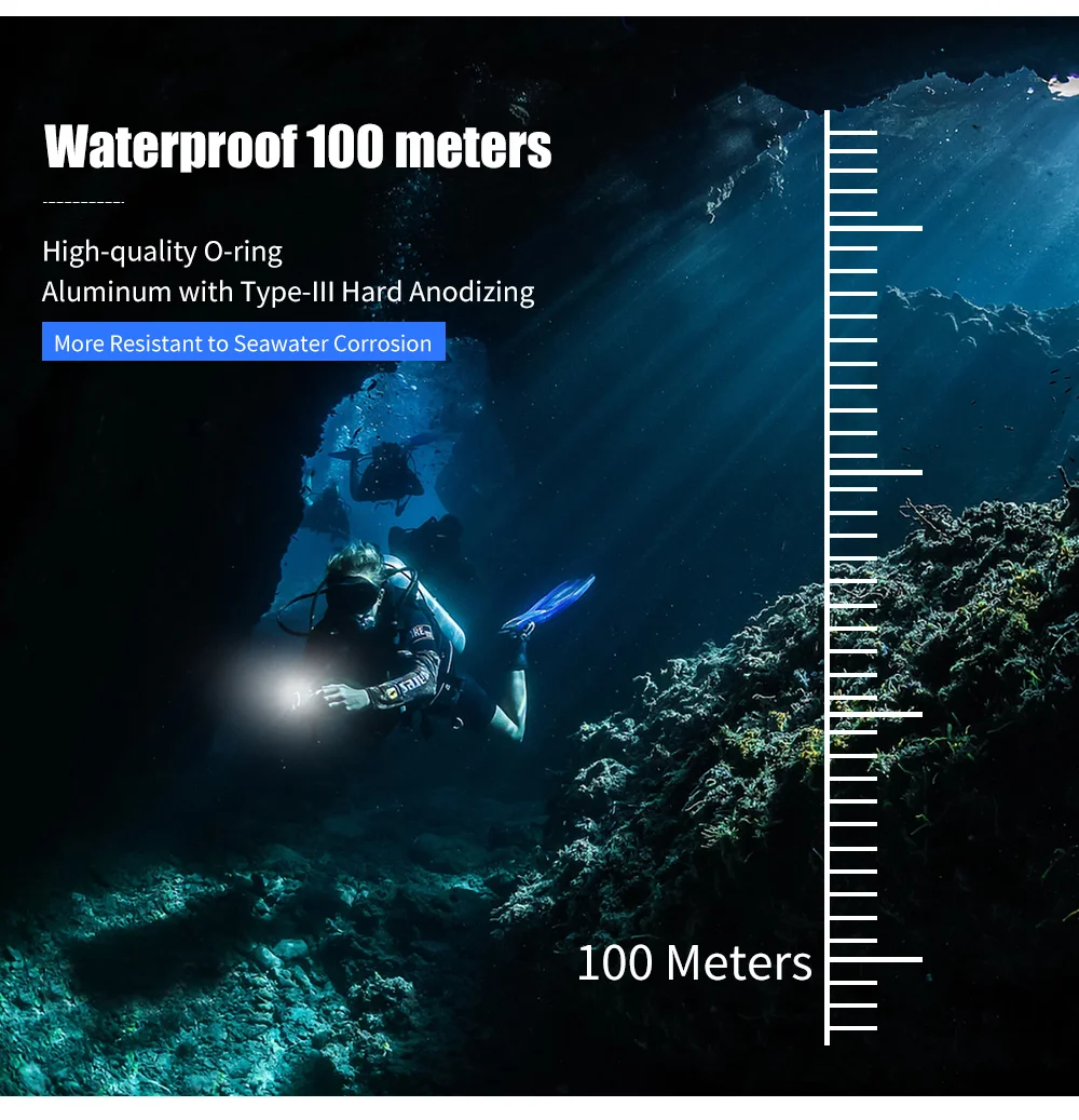 Archon W41VP II more than 4000LM LED Photography Video Scuba Diving Flashlight Torch