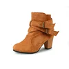 or10757h Europe and America new model boots shoes ball peen chunky heel boot ladies