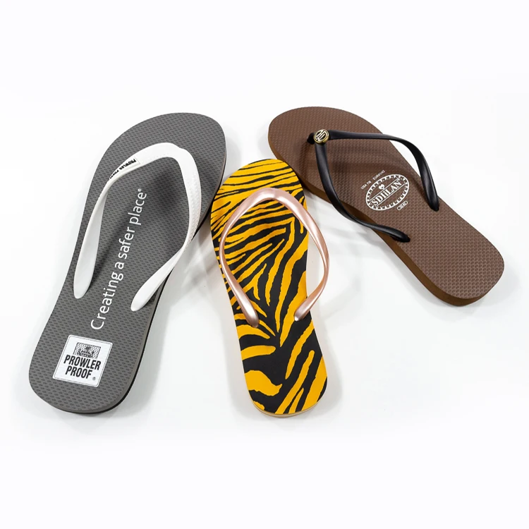 womens fabric strap flip flops