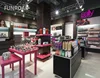 Modern wood make up store display for mac makeup store