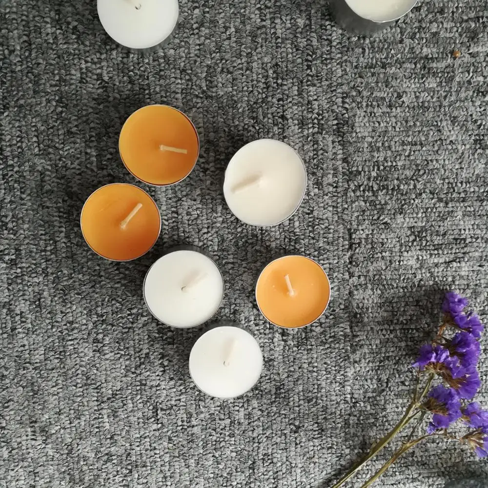 High end handmade soy wax bio natural tealight candles 8 hour