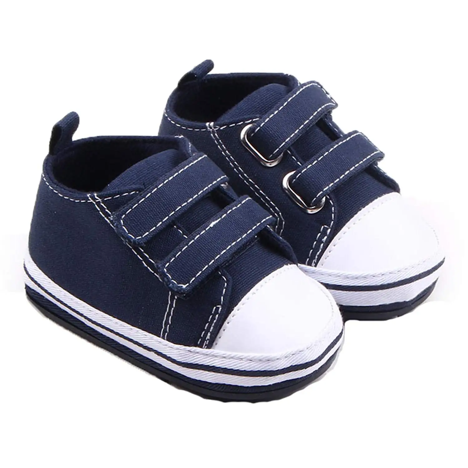 Neband 2 Straps Canvas Sneaker, Newborn Baby Anti-Skid Infant Prewalker Toddler Trainer Infant Prewalker