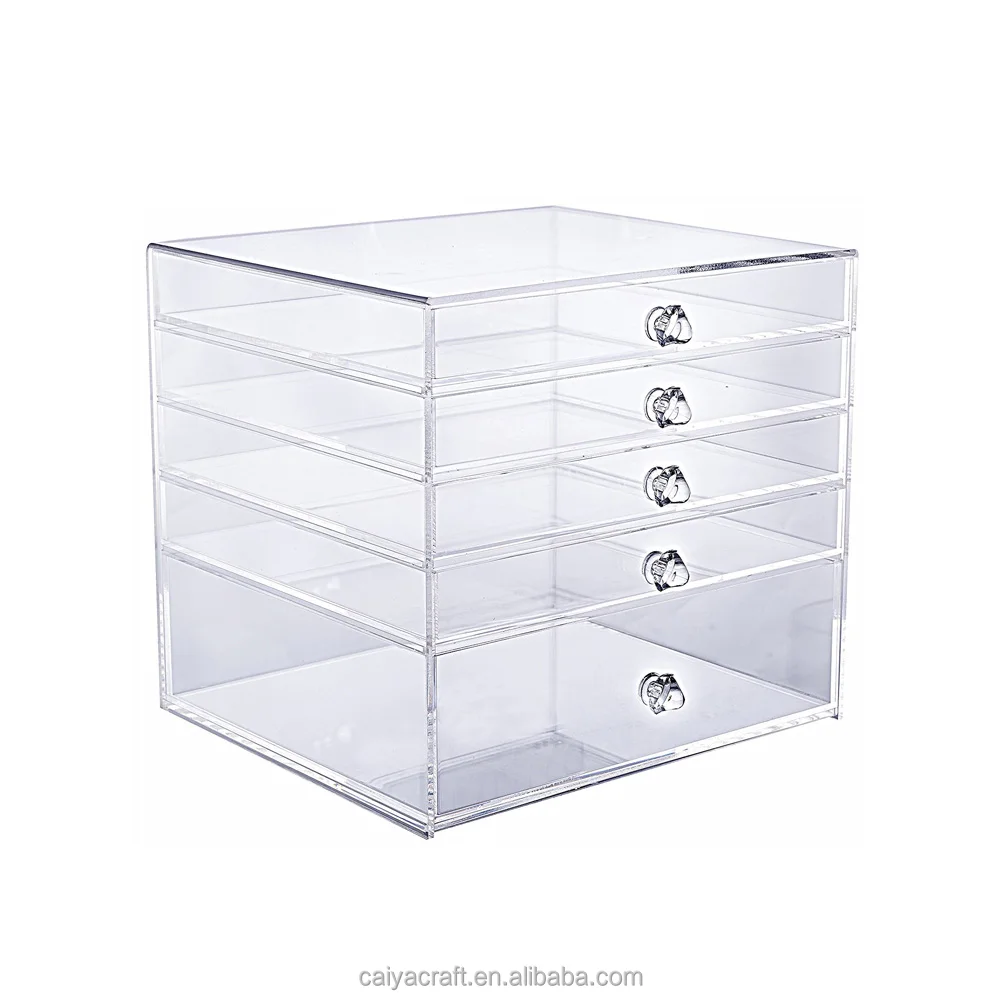 5 Drawer Acrylic Makeup Organizer Acrylic Clear Cube Cosmetic
