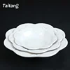 White melamine irregular shape and modern dinner plate for hotel restaurant