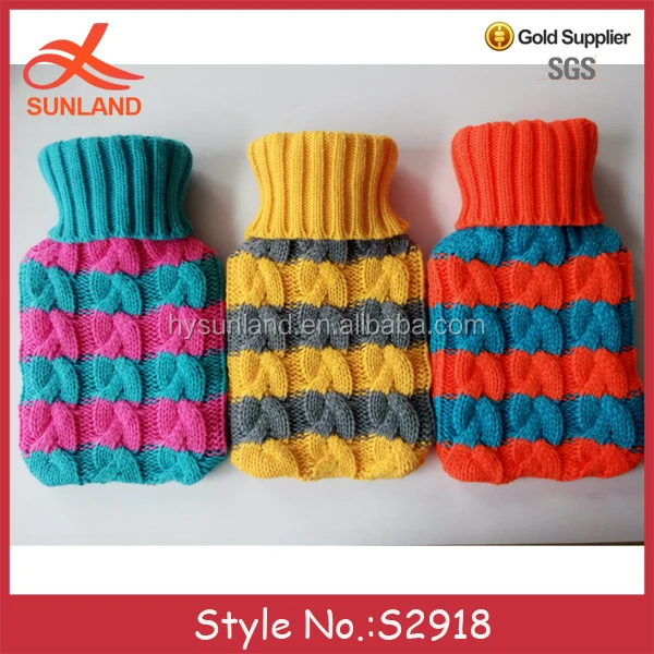 s2918 fashion acrylic fabric cozy hand crochet knitted hot water