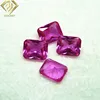 faceted octagon/princess cut synthetic ruby #3