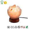 wooden base fire bowl himalayan salt lamp