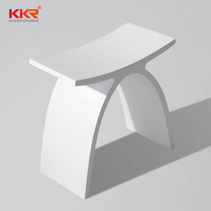 Custom Design Shower Stool Artificial Stone Acrylic Solid Surface