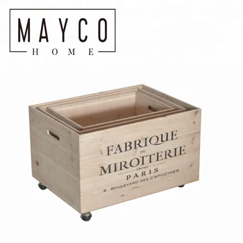 Mayco Decorative Wooden Storage Crates Whole With 4