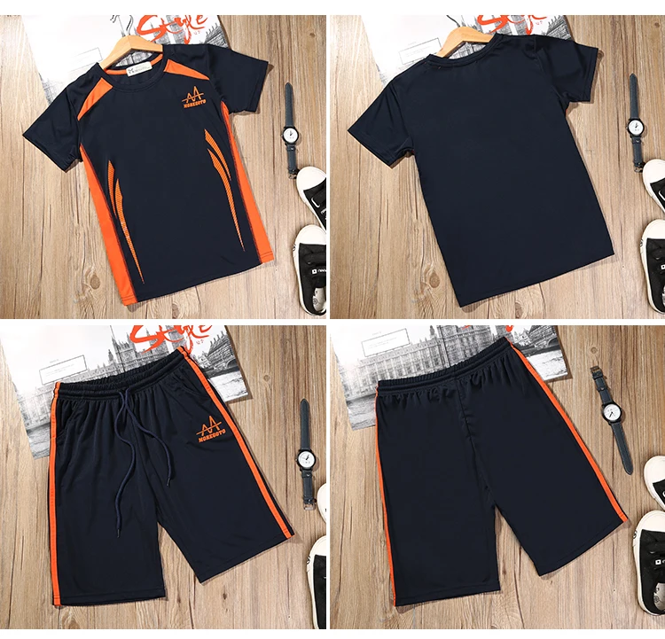2017 Fashion Children's Sportwear Clothing Sets Boys Gym Suits T Shirt