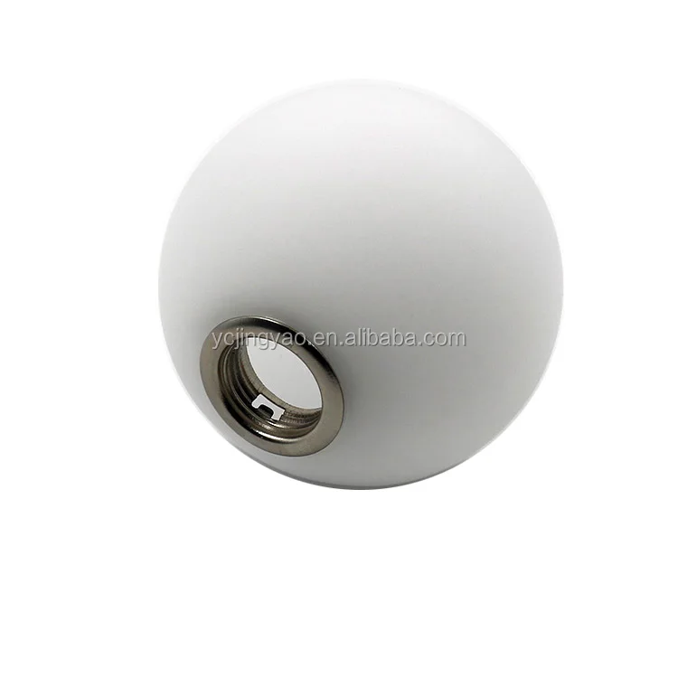 white glass globe lampshade
