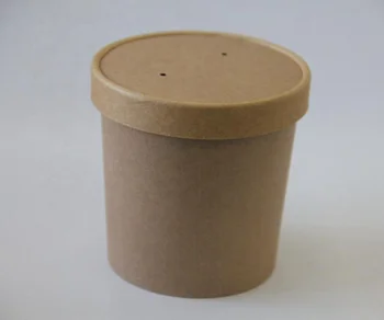 Download 16oz 500cc Disposable Kraft Paper Soup Bowls With Lids - Buy Paper Soup Bowls With Lids,Kraft ...
