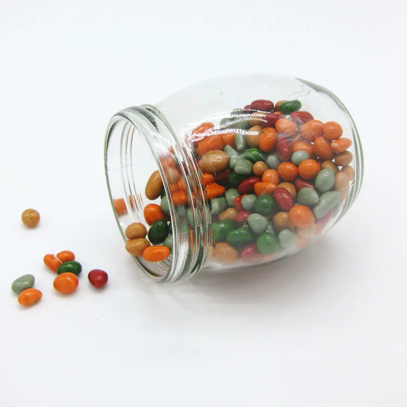 ball shaped embossed candy glass mason jar