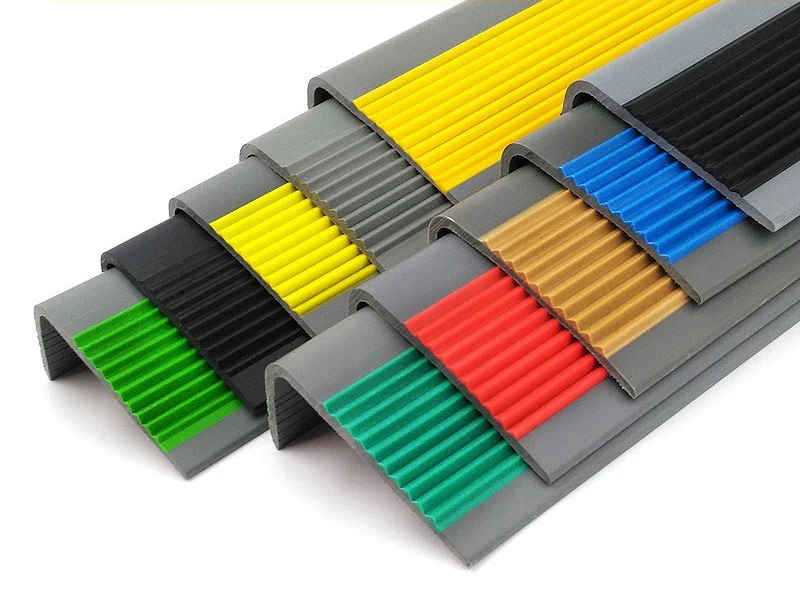 Antislip Stair Edge Protection Trim Rubber Pvc Vinyl Stair Nosing