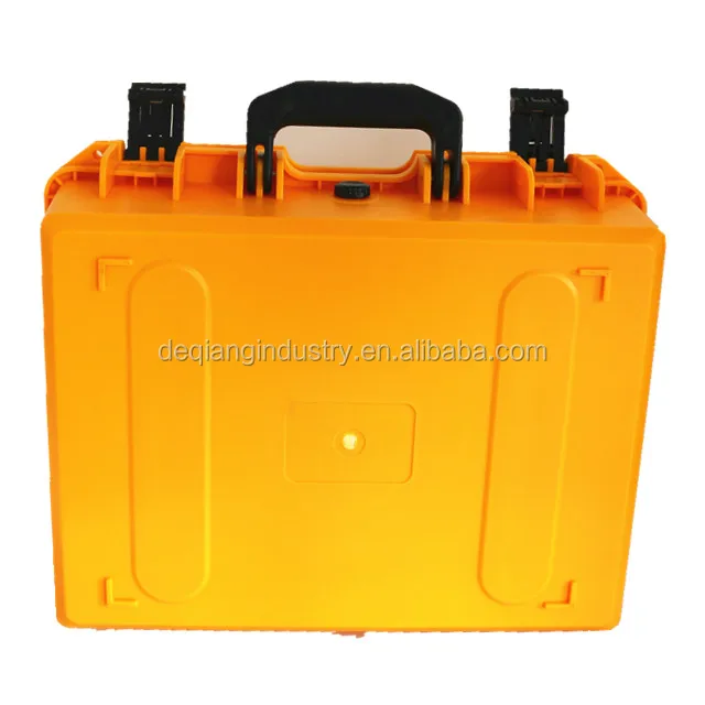 Injection foam inside plastic tool box ease carrying protective waterproof suitcase