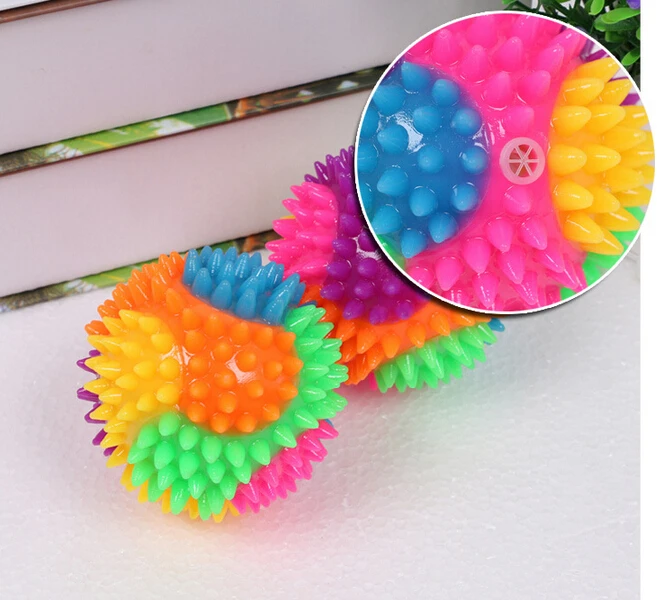 Colorful Spiky Light Up Flashing Massaging Ball/ - Buy Flashing ...