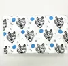 Carton Printing Wolf Baby Receiving Blankets Wholesale 100% Organic Muslin Swaddle Blankets