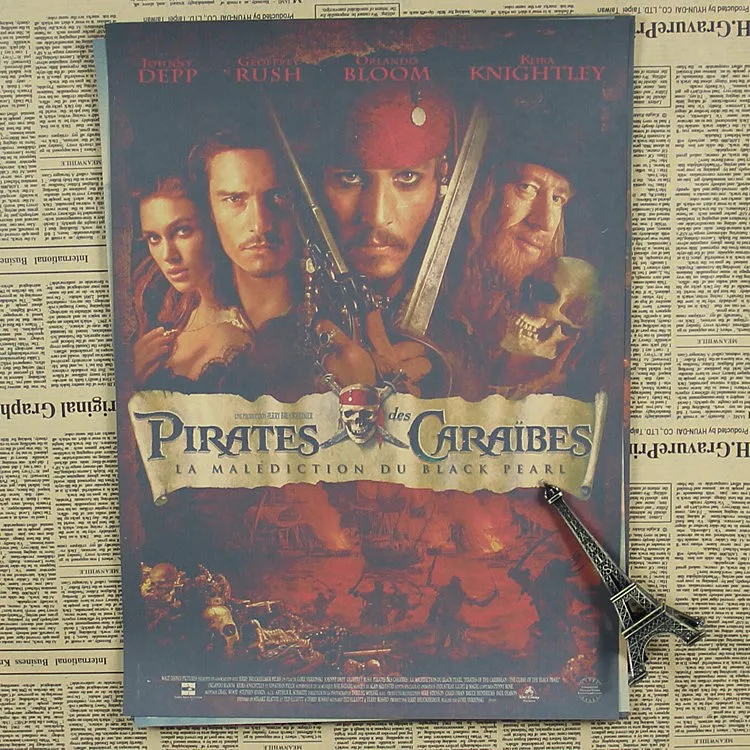 Pirates of the Caribbean Captain Jack Sparrow Johnny Depp Poster retro ...