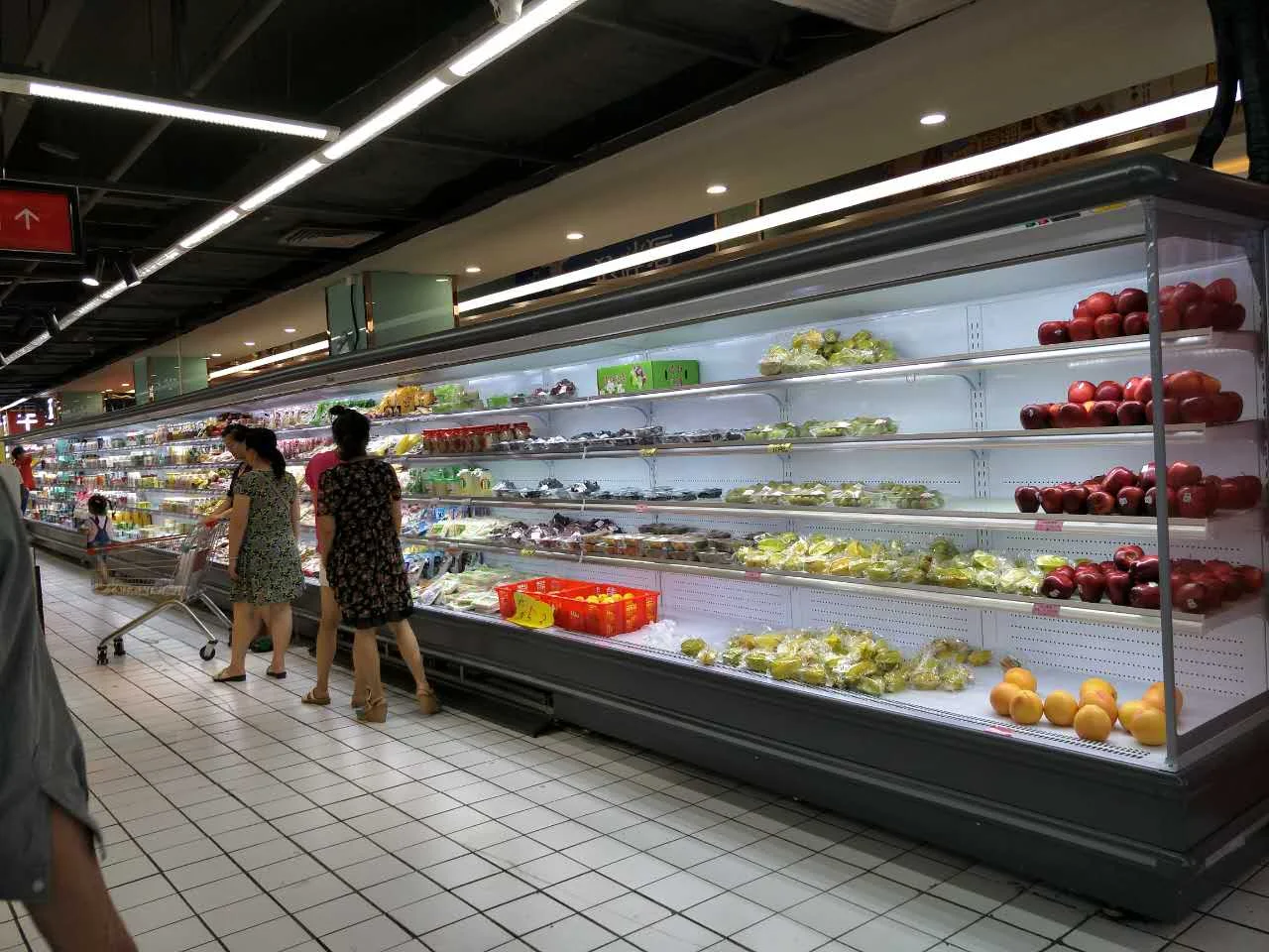 Supermarket Refrigeration Multideck Vegetable Fruit Open Display Cooler