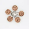 Xianghong Amazon Hot Selling Laser Carving Beech Wooden Round Holder Clip for DIY Making
