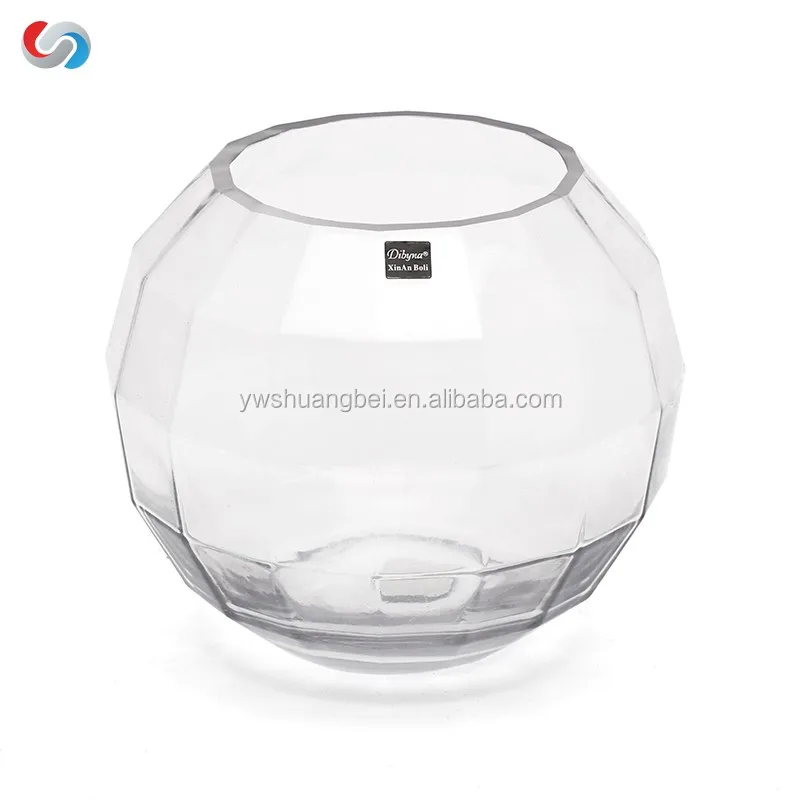 Wholesale Round Vase Cheap Crystal Vase Round Fish Bowl Glass