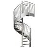 Modern outdoor stainless steel railing spiral stair