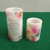 spring led flower real wax candles flameless flicking paraffin wax candle decorative led candle light