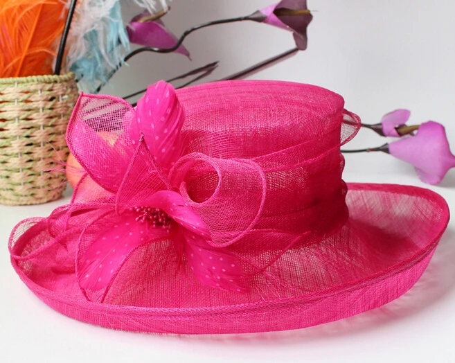 Hand Made Sinamay Organza Vintage Women Church Hats Wholesale - Buy ...