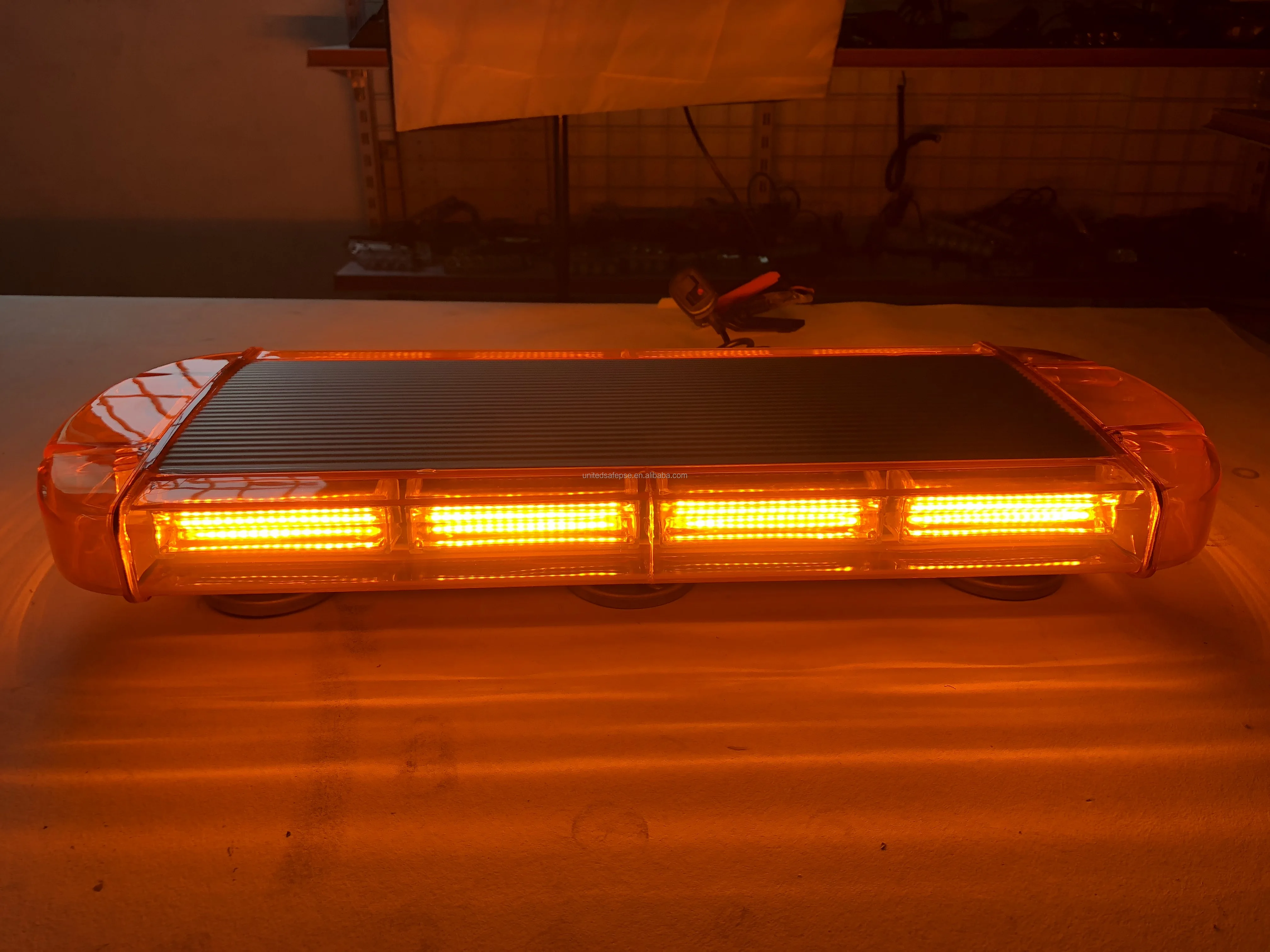 LED Amber Mini Light Bar Bolt Roof Mount Flashing Beacon RCV9823 TruckMaster 