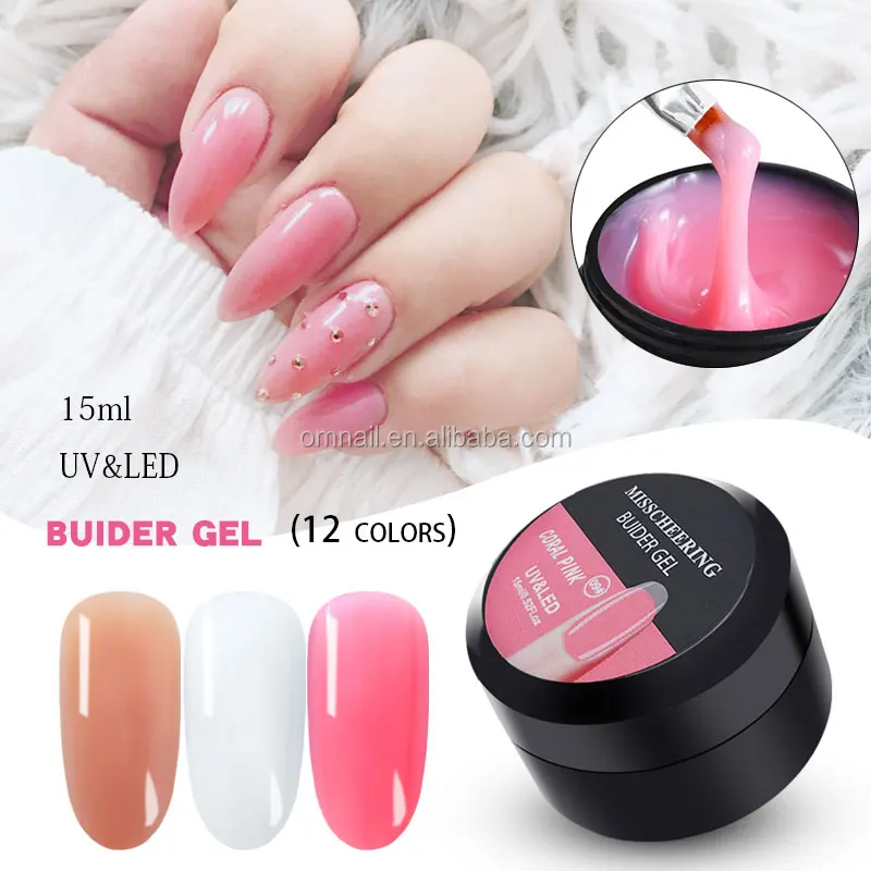 Misscheering Poly Nail Builder Gel 12 Colors Extension Polyester Resin