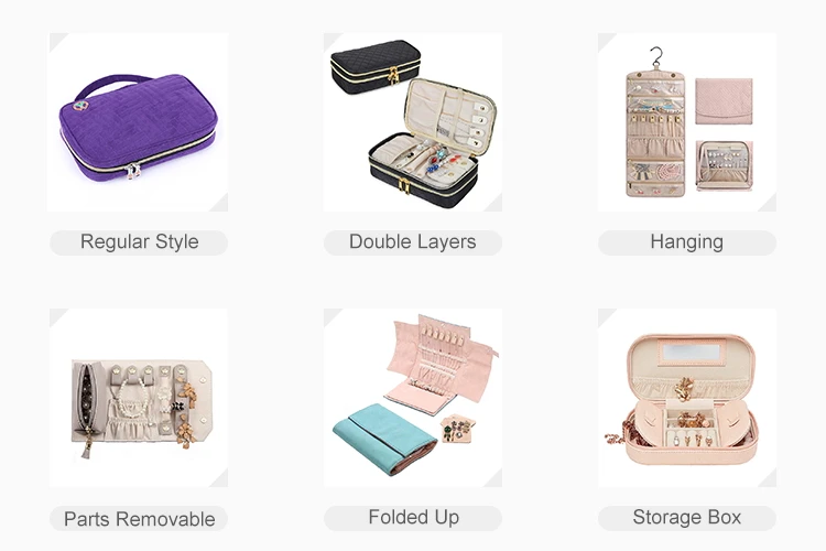 Hot Sale Wholesale Travel Jewelry Organizer Roll Foldable Jewelry Case For Journeyrings