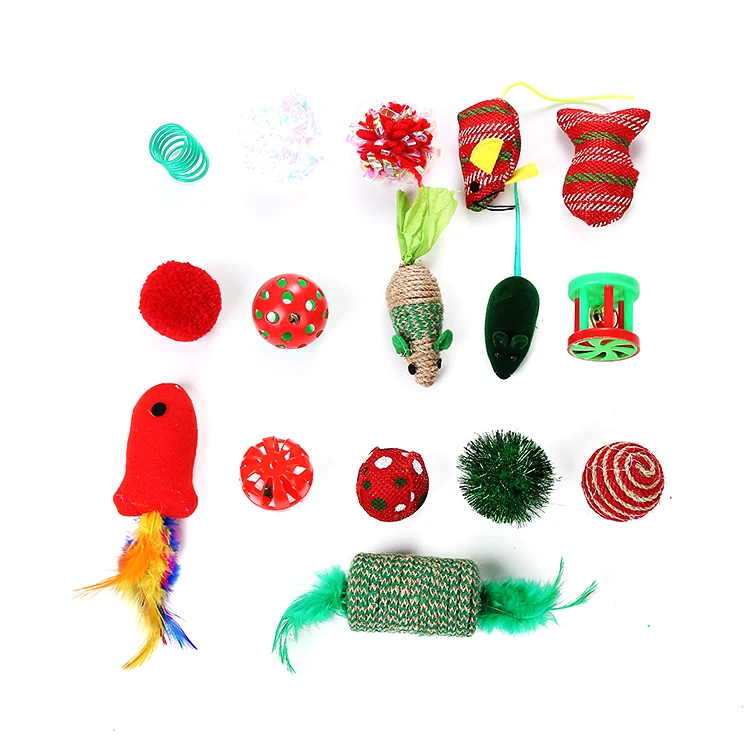 Wholesale Christmas Cat Toy Gift Pack 16pcs Assortment Buy Cat Toy