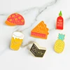 Hat Beer READ MORE Book Spice BAKE Pies Pineapple Pins Badge Cartoon Brooch for Shirt Denim Jeans