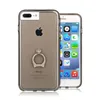 Wholesale fashionable finger ring holder transparent clear tpu mobile phone clear cover case for Iphone 7