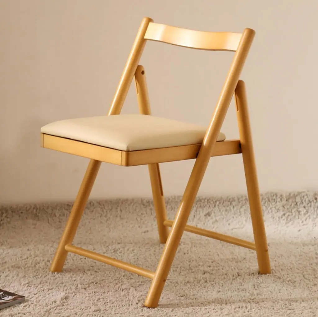 fold up chairs Dining Table Chair Simple Stylish Wood Dining Chair Modern Comfortable Back Chair Home Folding Desk Chair Folding Chairs (Color : 21)