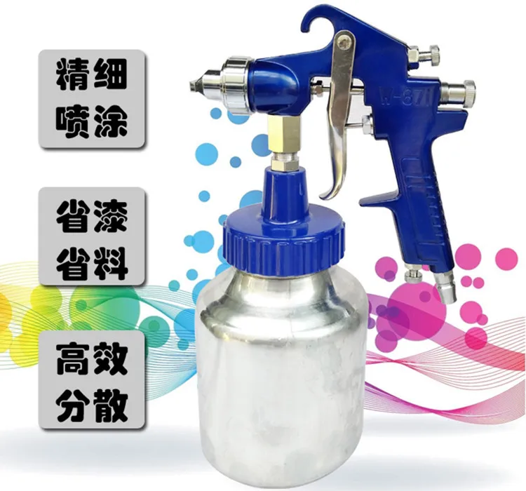 W871 Air Spray Gun Wall Latex Paint Sprayer Viscosity Glue Pneumatic