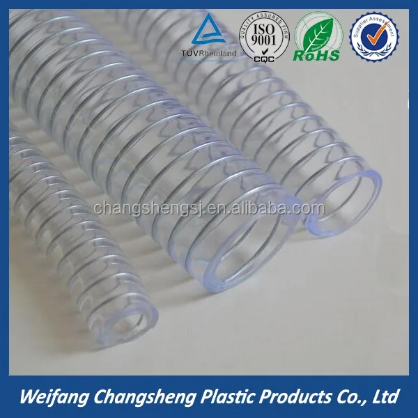 Oem Food Grade Water Conveying High Pressure Clear Pvc Steel Wire