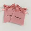 New pink gift packing pouch with ribbon ties