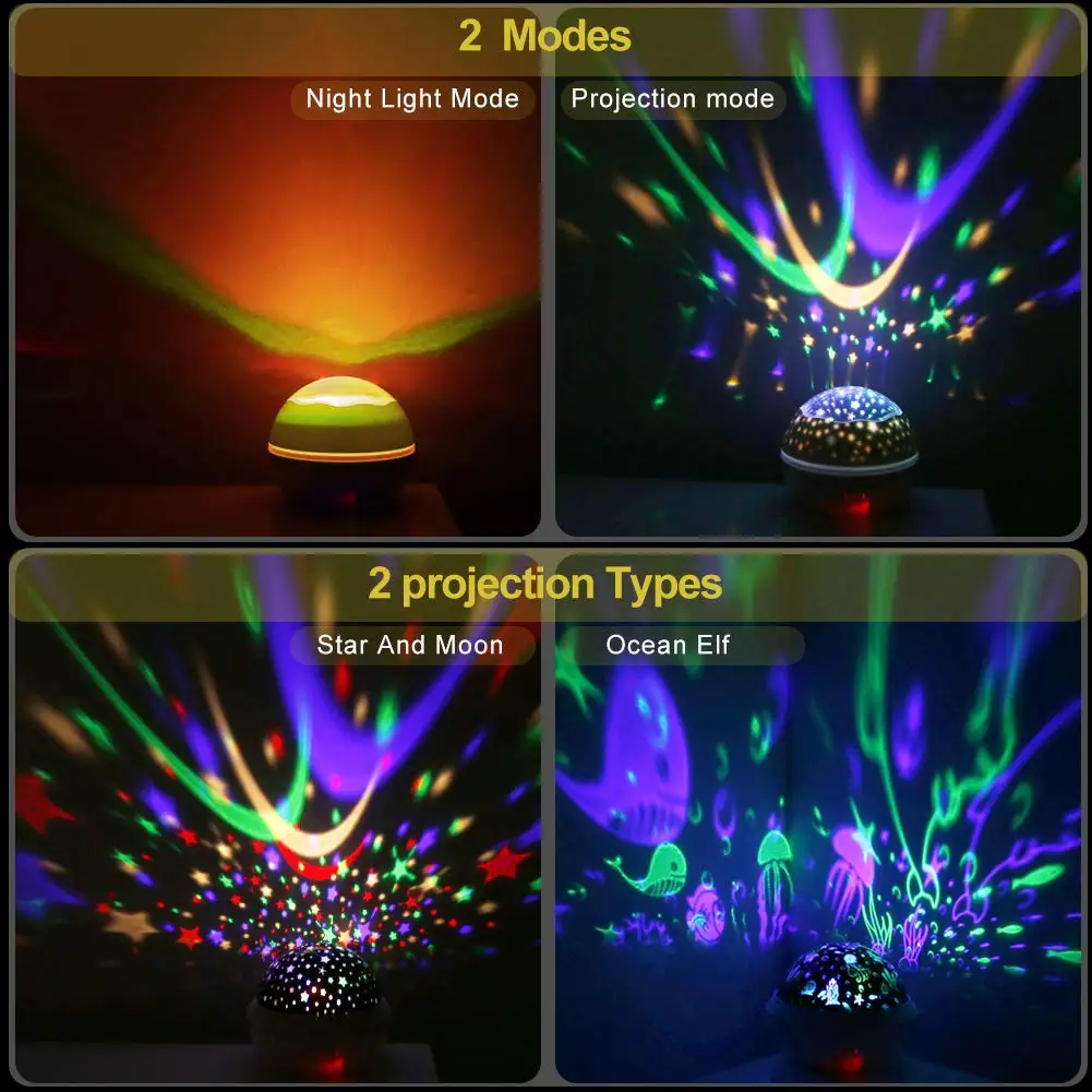 Baby Night Light Projector With Music Customized Star Ceiling