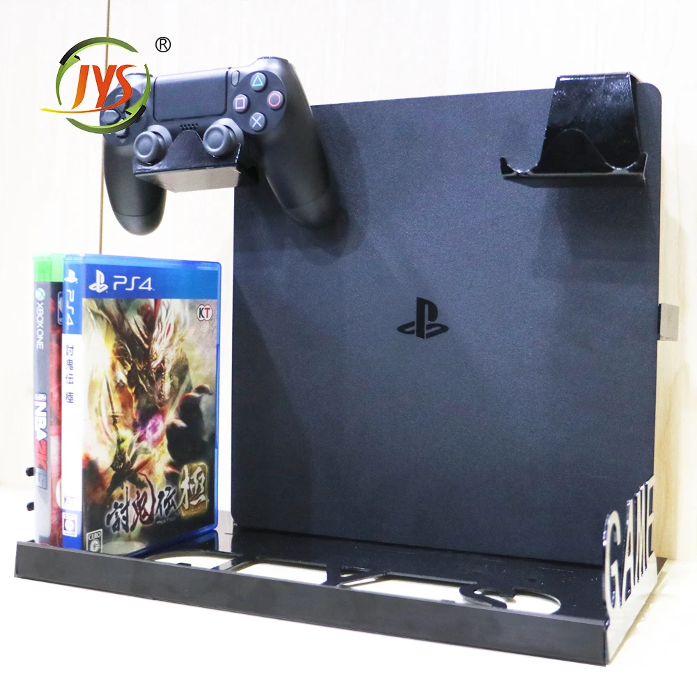 Bracket & Game Cd Stand For Ps4 Pro/ps4 Slim/ps4 (wall Mount