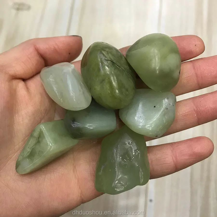 2030mm Natural 100 Jade Tumbled Xiuyan Jade Stone Crystal From China