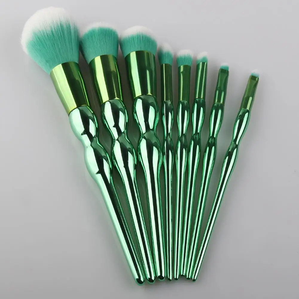 Makeup Tool Brush Gourd Shaped Handle Cosmetics Makeup Brush Sets Private Label oval makeup brush