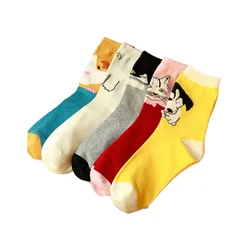New arrivals cotton animal cartoon fashion women soft touch young teen girl tube socks